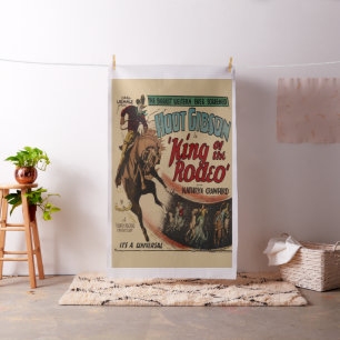 Vintager Western Poster King of the Rodeo - Lg Pri Stoff
