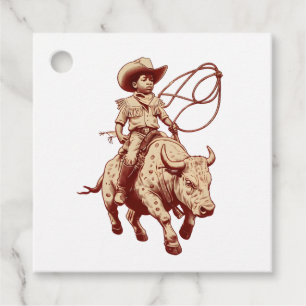 Vintager Western Ride Proud Little Cowboy Geschenkanhänger