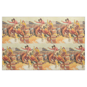 Vintager Western-Rodeo-Cowboy auf sträubendem Stoff