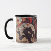 Vintager Western Rodeo Cowboy Steer Wrestling Rode Tasse (Links)