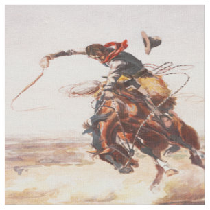 Vintager Western-Rodeo-Cowboy-sträubendes Stoff