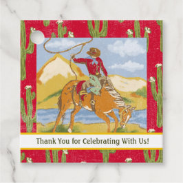 Vintager Western Rodeo Cowboy Wild West Geschenkanhänger