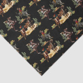 Vintager Western Rodeo Events Cowboy Cowgirl Seidenpapier (Detail)