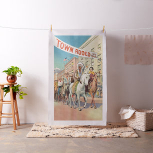 Vintager Western Rodeo Parade - LG Print Stoff
