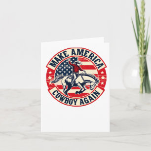 Vintager Western Rodeo Usa Flag macht Amerika zu e Karte