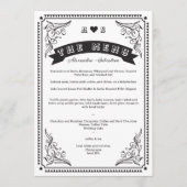 Vintager Western Rustikale, einfache Hochzeit Menükarte (Vorderseite)