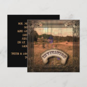 Vintager Western Rustikale Hochzeitsreise Einladung (Vorne/Hinten)