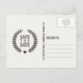 Vintager Western Save the Date Foto Postkarte (Rückseite)