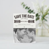 Vintager Western Save the Date Foto Postkarte (Stehend Vorderseite)