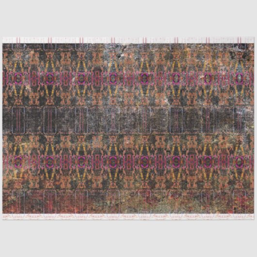 Vintager Western Schwarzweiß Lila Textur Muster Seidenpapier (Vorderseite)