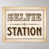 Vintager Western SELFIN STATION signieren Poster (Vorne)