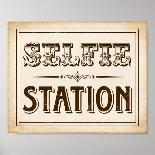 Vintager Western SELFIN STATION signieren Poster (Vorne)
