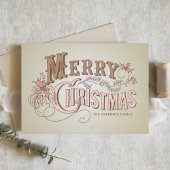 Vintager Western Typografie Frohe Weihnachten