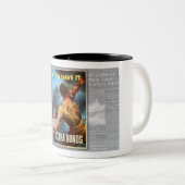 VINTAGER WESTLICHER HAUSPUNKT ZWEIFARBIGE TASSE (VorderseiteRechts)