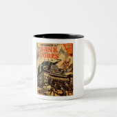 VINTAGER WETTBEWERBSKONTROLLE ZWEIFARBIGE TASSE (VorderseiteRechts)