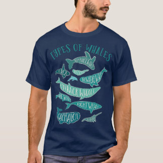 Vintager Whalblauch-Lover-Entwurf 1 T-Shirt