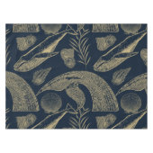 Vintager Whale Blue Tischdecke (Vorderseite (Horizontal))