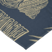 Vintager Whale Blue Tischdecke (Schrägansicht)