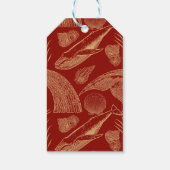 Vintager Whale Rot Geschenkanhänger (Rückseite)