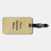 Vintager Whimsical Romantischer Frosch mit Geige Gepäckanhänger (Rückseite horizontal)