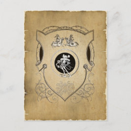 Vintager Whimsy-Ritter Postkarte