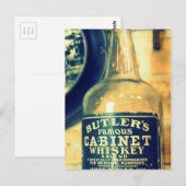 Vintager Whiskey Postkarte (Vorne/Hinten)