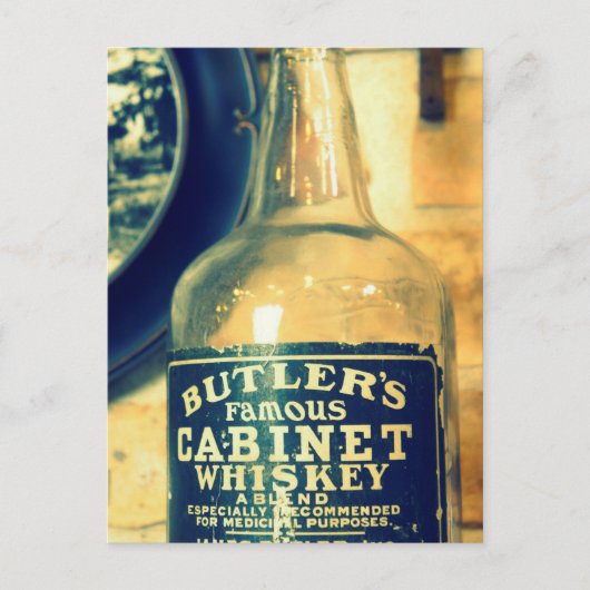 Vintager Whiskey Postkarte (Vorderseite)