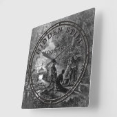 Vintager Whiskey Quadratische Wanduhr (Winkel)