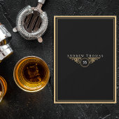 Vintager Whisky Black Geburtstag Einladung