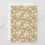 VINTAGER WHITE LACE GOLD JEDEN ANLASS GEBURTSTAG EINLADUNG (Rückseite)