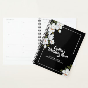 Vintager White Rose Hochzeitsplaner Planer