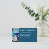 Vintager Wiederverkauf oder Flohmarktanbieter jede Visitenkarte (Stehend Vorderseite)