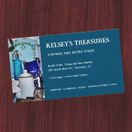 Vintager Wiederverkauf oder Flohmarktanbieter jede Visitenkarte