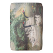 Vintager Wild Black Necked Swan Badematte (Vorderseite Vertikal)
