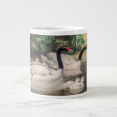 Vintager Wild Black Necked Swan Jumbo-Tasse (Vorderseite)