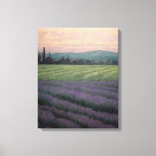 Vintager Wilder Lavendel: Ölmalerei auf Leinwand (Vorderseite)