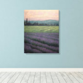Vintager Wilder Lavendel: Ölmalerei auf Leinwand (Insitu (Holzboden))