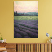 Vintager Wilder Lavendel: Ölmalerei auf Leinwand (Insitu (Wohnzimmer))