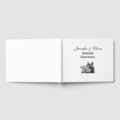 Vintager Wildschweinkopf Zeichne BW Gästebuch (Voll)