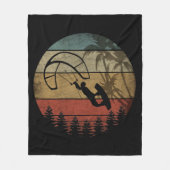 VINTAGER WINDSURFER FLEECEDECKE (Vorderseite)