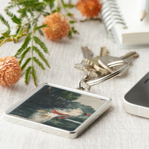 Vintager Winslow Homer-Bass Schlüsselanhänger