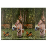 Vintager Winslow-Homer Das Milchmädchen Schneidebrett (Vorderseite)