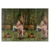 Vintager Winslow-Homer Das Milchmädchen Schneidebrett (Vorderseite)