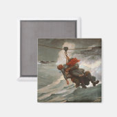 Vintager Winslow Homer - Die Lebenslinie Magnet (Vorderseite/Rückseite)