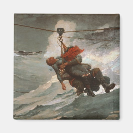 Vintager Winslow Homer - Die Lebenslinie Magnet (Vorne)