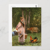 Vintager Winslow-Homer Postkarte (Vorne/Hinten)