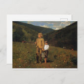 Vintager Winslow Homer überquert die Weide Postkarte (Vorne/Hinten)