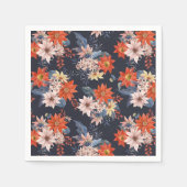 Vintager Winter Botanicals Muster Weihnachten Serviette (Vorderseite)