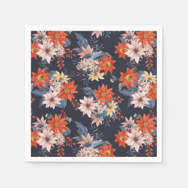 Vintager Winter Botanicals Muster Weihnachten Serviette