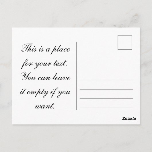 Vintager Winter in der Stadt Postkarte (Rückseite)